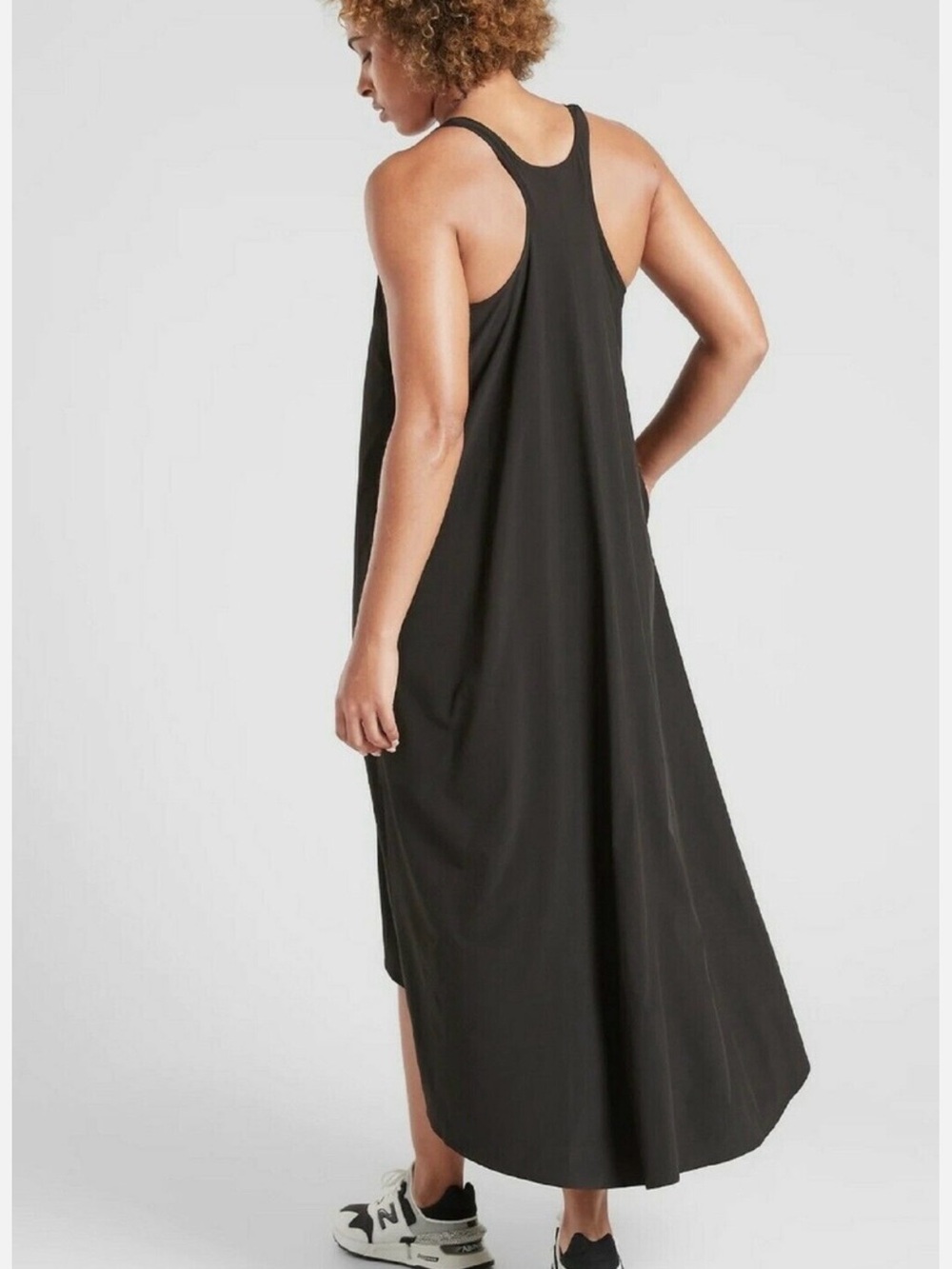 Black Racerback High-Low Swing Dress - Picture 2 of 8